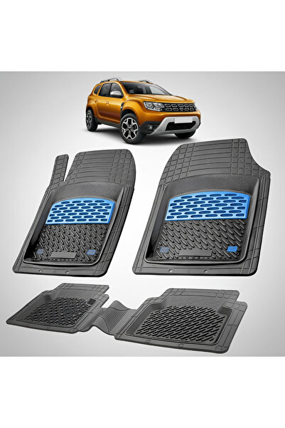 TEAMCAR Covorașe tip tavă compatibile cu Dacia Duster II (2018 2021), albastre