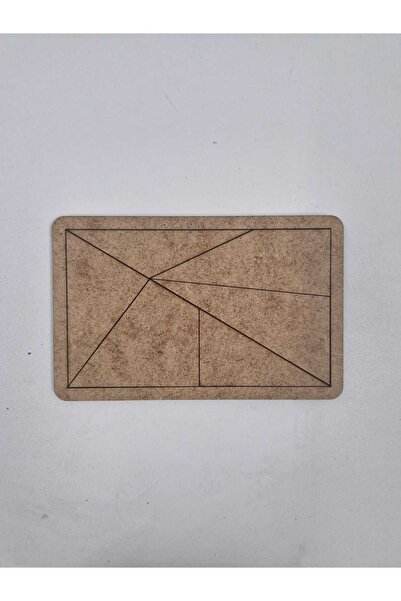 Mu Art Ahşap 10 قطع من لعبة تانجرام التعليمية الخشبية الطبيعية القابلة للطلاء