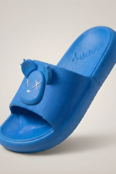 ZOLESSA Erkek Çocuk Mavi Terlik Kaydırmaz Tabanlı Hayvan Figürlü Günlük Rahat...