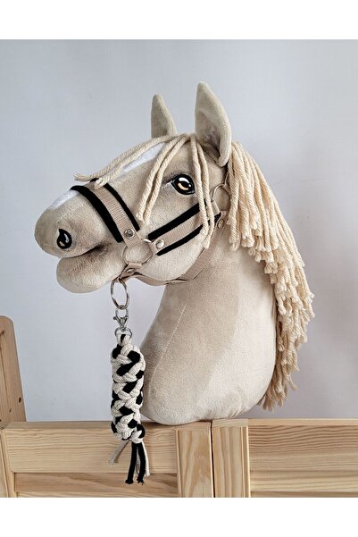 Other Set Hobby Horse: Căpăstru A3 cu blană neagră + lesă din frânghie - negr...