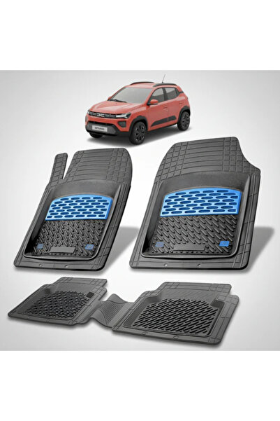 TEAMCAR Covorașe tip tavă compatibile cu Dacia Spring 2024-2026, albastre