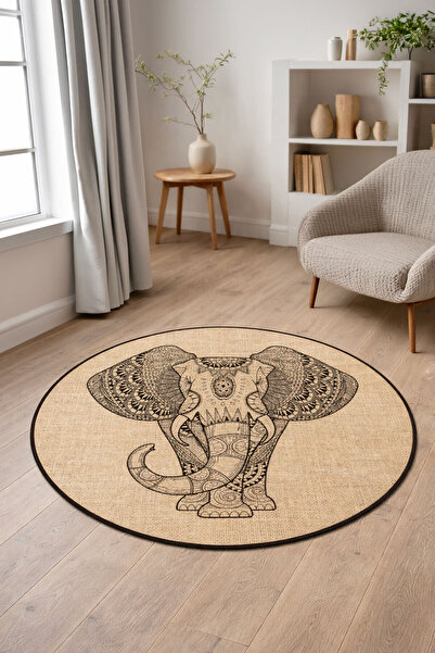 Nihai Ev Dijital Kaymaz Yıkanabilir Jüt Görünümlü Salon Halısı Mutfak Halısı ...