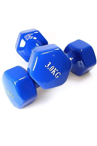 Generic 3kg Dumbbell Set for Home Gym Workouts | Non-Slip Neoprene Coated