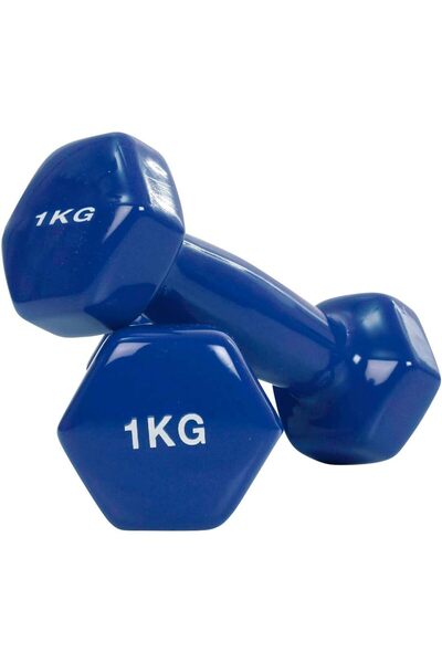 Generic 1 KG Vinyl Dumbbell (Set of 2, 1kg Each) | Durable and Stylish for Ef...