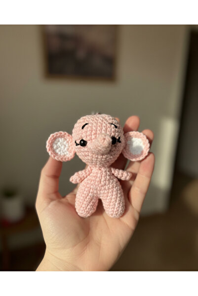 LUXIC CORE Handmade Amigurumi Lilac Elephant Keychain |   Knitted Elephant Fi...