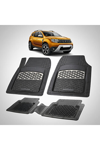 TEAMCAR Covorașe tip tavă compatibile cu Dacia Duster II (2018 2021), argintii