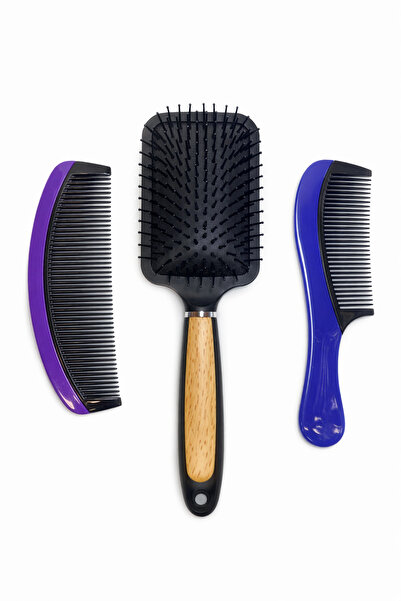 OEM Hair Care Set – Hair Brush + 2 Combs (Detangling & Styling)