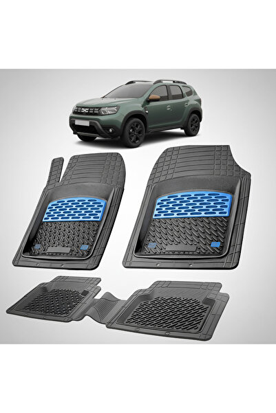 TEAMCAR Covorașe tip tavă compatibile cu Dacia Duster II (2021 – 2024), albastre