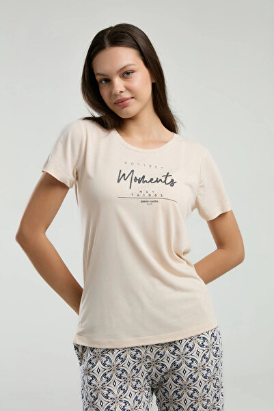 Pierre Cardin Women's Capri Set - Light Beige