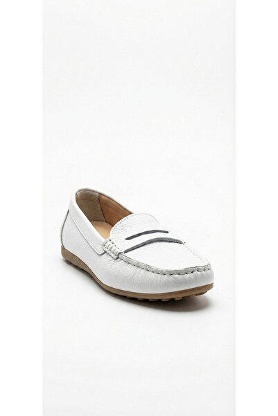 Ustalar Ayakkabı Çanta White Women's Genuine Leather Shoes 049.1250