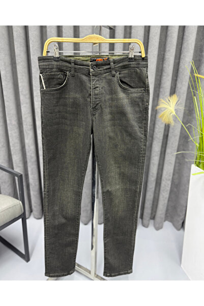 Avni Ceylan Pantaloni de blugi pentru bărbați, casual, slim fit, verde închis