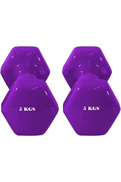 Generic 2Pcs Dumbbells Deluxe Vinyl Coated Hand Weights All-Purpose Color Cod...