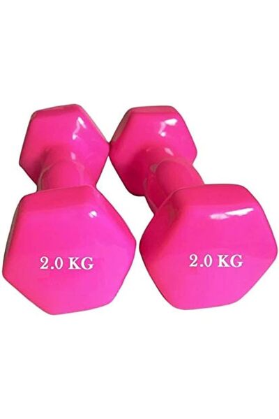 Generic 2 Pcs Dumbbells Deluxe Vinyl Coated Hand Weights All-Purpose Color Co...