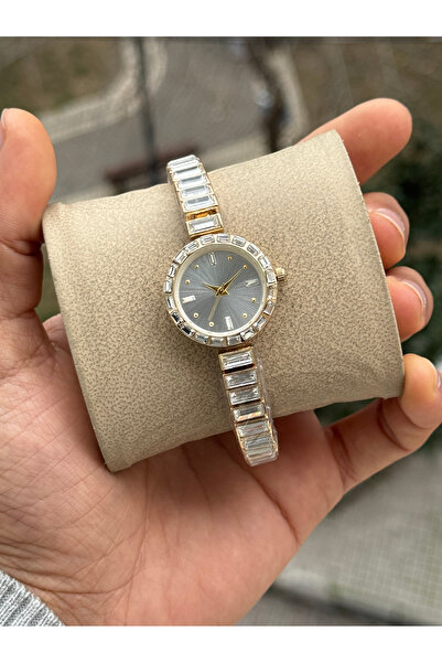 Tulpar Special Design Elegant Women's Wristwatch with Stones