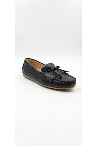 Ustalar Ayakkabı Çanta Navy blue suede women's genuine leather shoe 0049.1296