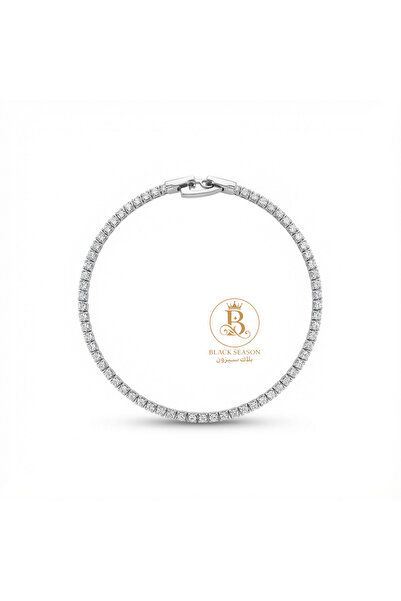 Black Season Tennis bracelet - white - 4 mm |