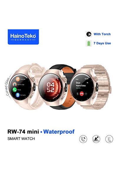 haino teko germany RW-74 Mini Smartwatch with a true AMOLED display, comes wi...