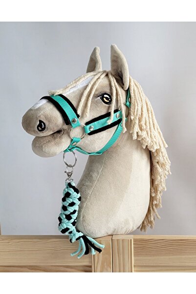 Other Set Hobby Horse: Căpăstru A3 cu blană neagră + lesă din frânghie - Negr...