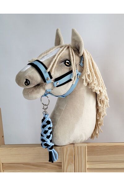 Other Set Hobby Horse: Căpăstru A3 cu blană neagră + lesă din frânghie - negr...