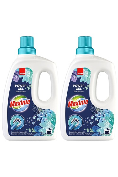Sano SET 2 PIECES - Maxima Concentrated Laundry Gel - Blue Blossom 60 Washes, 3L