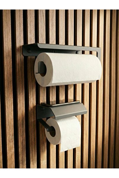 mee wall art Havluluk & Wc Kağıtlık Metal Set I Yapışkan Aparatı I Vida