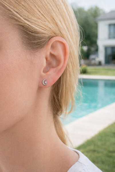 Sortie Aksesuar Ay Yıldız Hilal Bayrak Figürlü Çivili Küpe Paslanmaz Çelik Re...