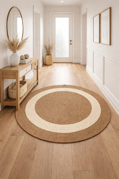 Halımax Salda JUT05 Hasır Çift Taraflı Yıkanabilir Jüt Kilim Mutfak Banyo Kor...