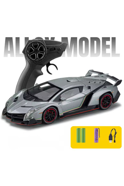 OEM Lamborghini Veneno Metal Car with Remote Control, RC 1:24, Lights and Sou...