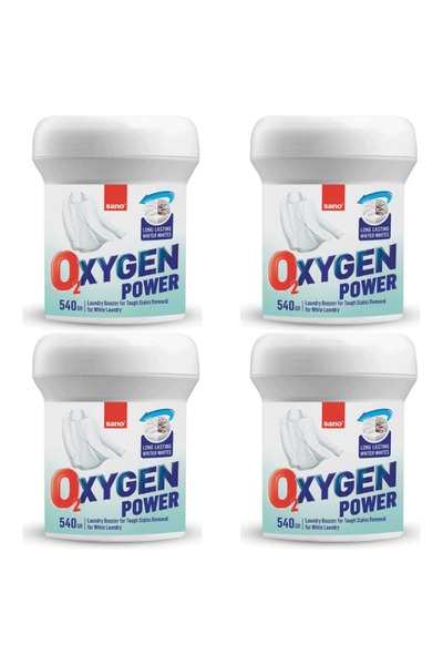 Sano SET 4 PIECES - Advanced Oxygen-Boosting Powder for White Laundry 540g