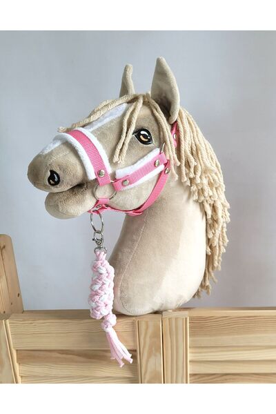 Other Set Hobby Horse: Căpăstru A3 cu blană albă + lesă din frânghie - alb și...