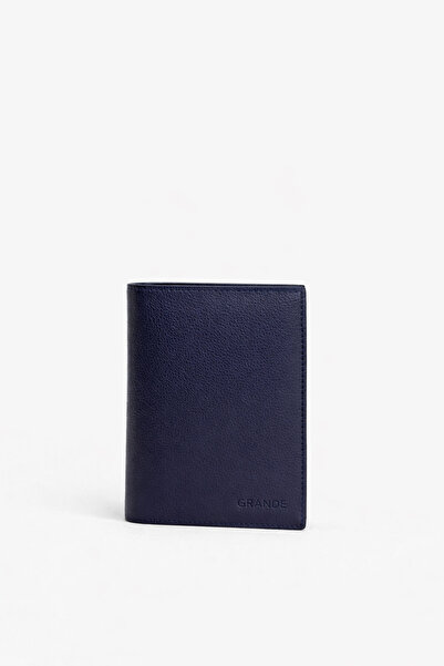 Grande Genuine Leather Men's Wallet Navy Blue 1411