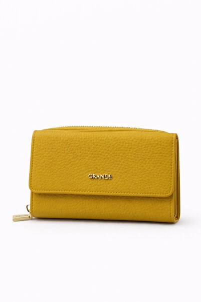 Grande Genuine Leather Women's Wallet Yellow 2754