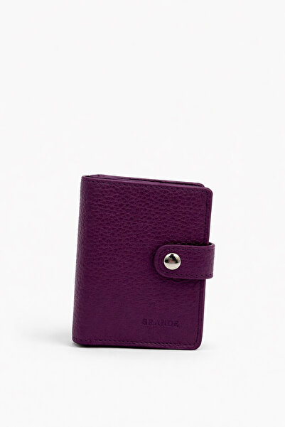 Grande Mechanical Wallet Genuine Leather Plum 789