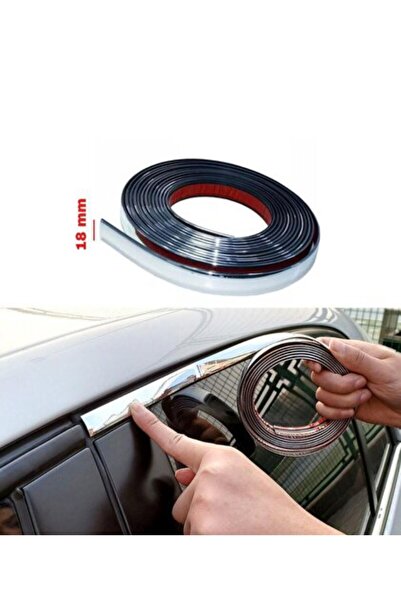 lina oto aksesuar 18 mm krom nikelaj şerit 3 metre