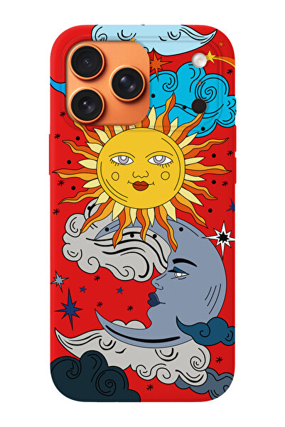 shoptocase حافظة هاتف متوافقة مع iPhone 17 Pro Max مزينة بنمط الشمس والقمر من...