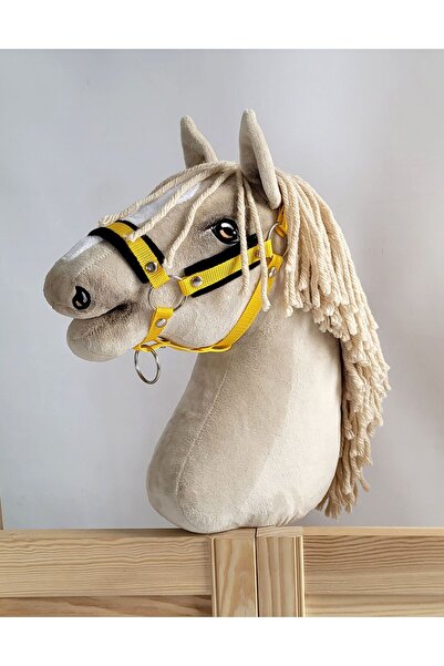 Other Căpăstru reglabil pentru cal Hobby Horse A3 galben cu blană neagră