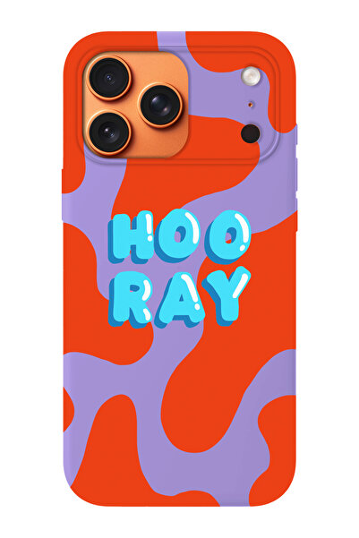shoptocase iPhone 17 Pro Max Uyumlu Hooray Desenli İçi Süet Lansman Telefon K...