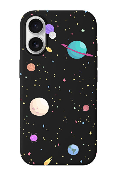 shoptocase حافظة هاتف آيفون 17 بنمط الكواكب من الجلد السويدي