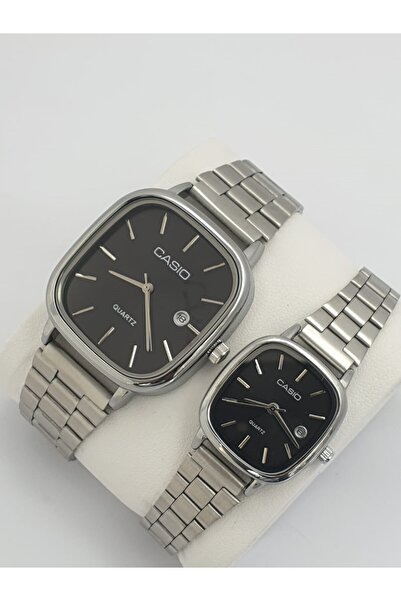 Zarif Couple watch set, silver and black