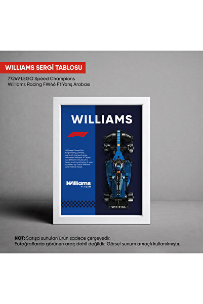 HOMEPACK Williams F1 LEGO Sergi Çerçevesi, Sergi Tablosu, Speed Champions FW4...