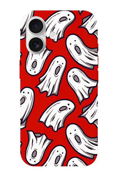 shoptocase iPhone 17 Ghosts Patterned Suede Inside Launch Phone Case