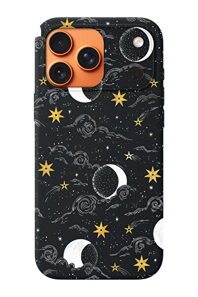 shoptocase iPhone 17 Pro Compatible Galaxy Patterned Suede Inside Launch Phon...