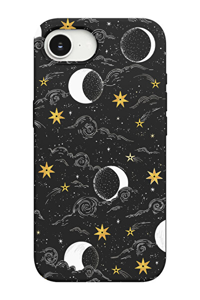 shoptocase iPhone 16E Compatible Galaxy Patterned Suede Inside Launch Phone Case