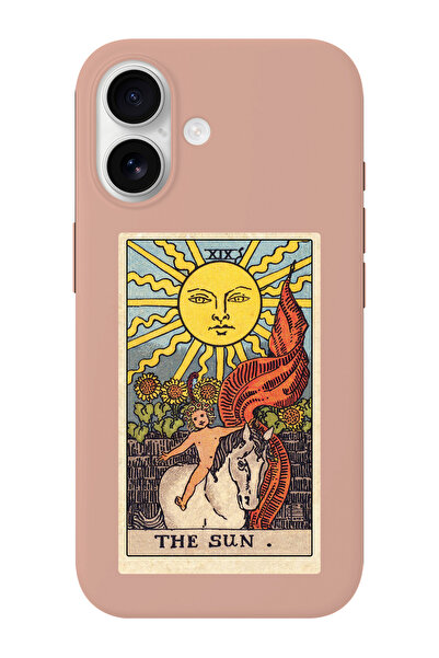 shoptocase حافظة هاتف آيفون 17 من الجلد السويدي بنمط التاروت الشمسية