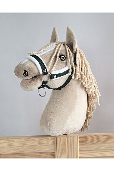 Other Căpăstru reglabil pentru cai Hobby Horse A3, verde sticlă cu blană albă