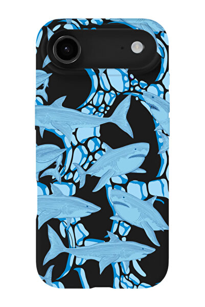shoptocase iPhone 17Air Uyumlu Köpekbalığı Desenli İçi Süet Lansman Telefon K...