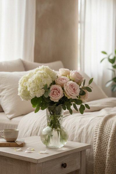 IKEA Padrag 17 cm Saydam Cam Vazo Modern Şeffaf Cam Vazo Dekoratif Çiçek Vazosu