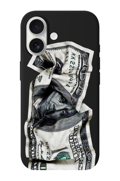 shoptocase iPhone 17 American Dolar Desenli İçi Süet Lansman Telefon Kılıfı