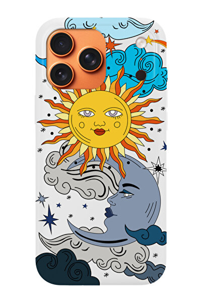 shoptocase حافظة هاتف متوافقة مع iPhone 17 Pro Max مزينة بنمط الشمس والقمر من...