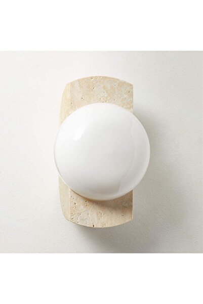 CB2 Neptune Traverten Duvar Apliği, Modern ve Lüks Aydınlatma